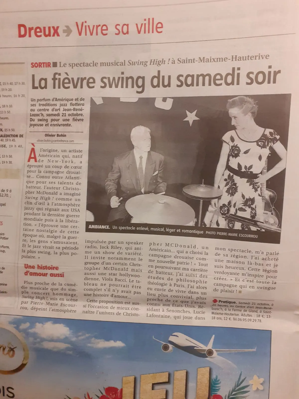 Article de presse sur Swing High